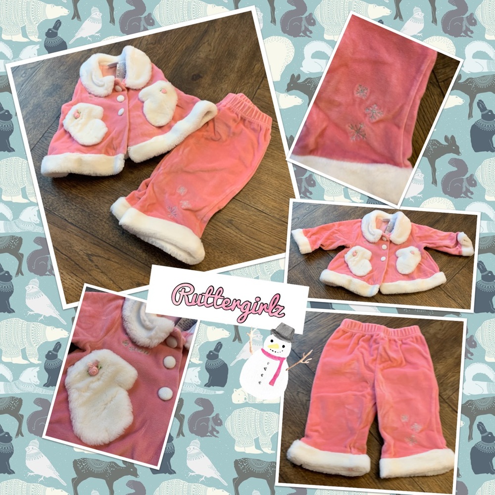 Pink Snow Princess Outfit - Baby 6-9 mths